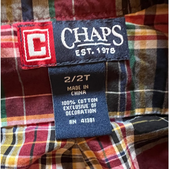 Ralph Lauren Chaps Baby Boy Plaid Cotton Button Down Shirt - Picture 3 of 3